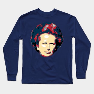 Margaret Thatcher Pop Art Long Sleeve T-Shirt